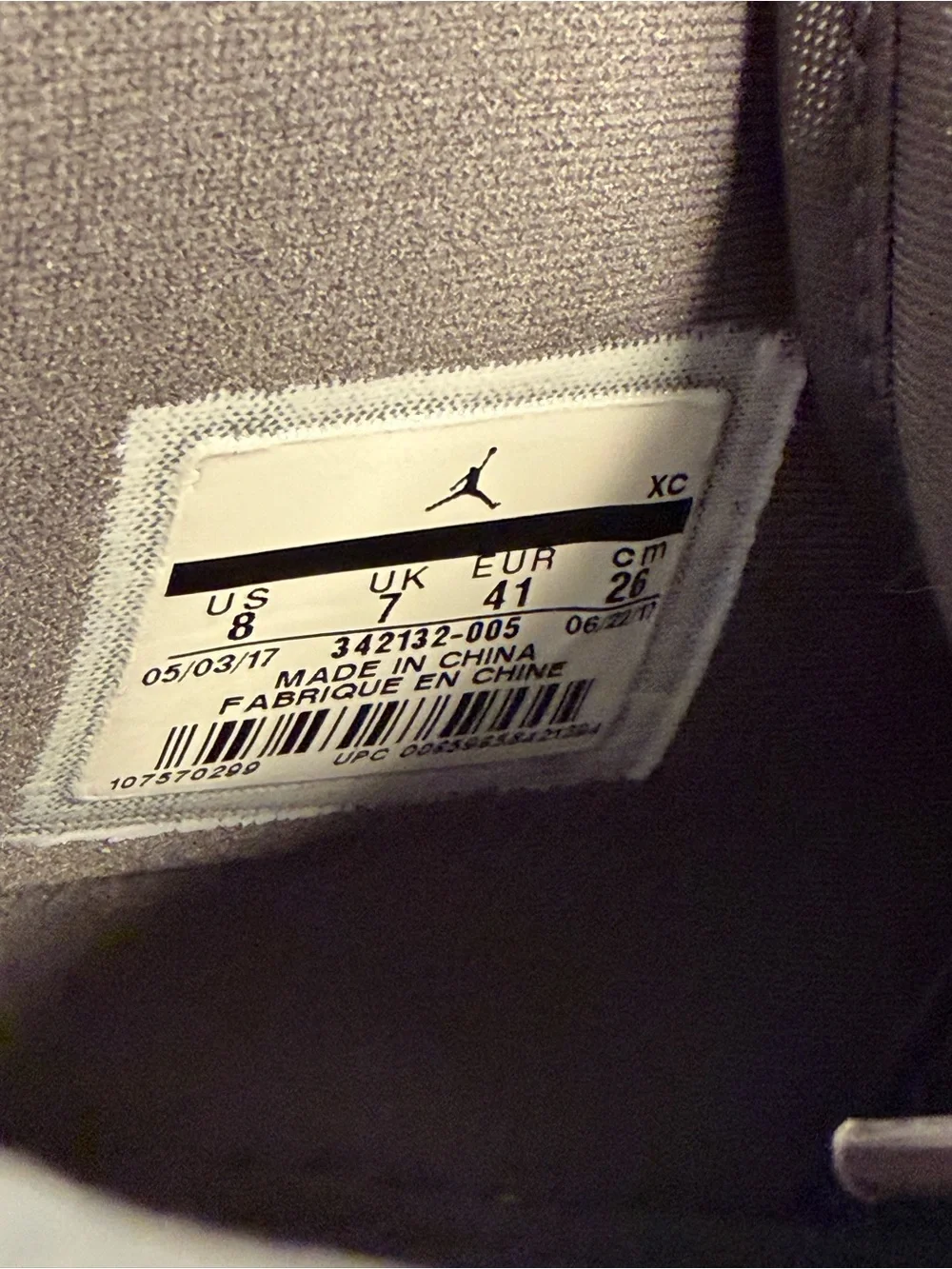Jordan Men's High-Top Sneakers in Charcoal Gray size 8
